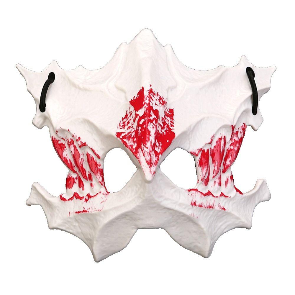 Resin Long Teeth Mask Half Mask Bloody Skull Mask Nightclub Cosplay