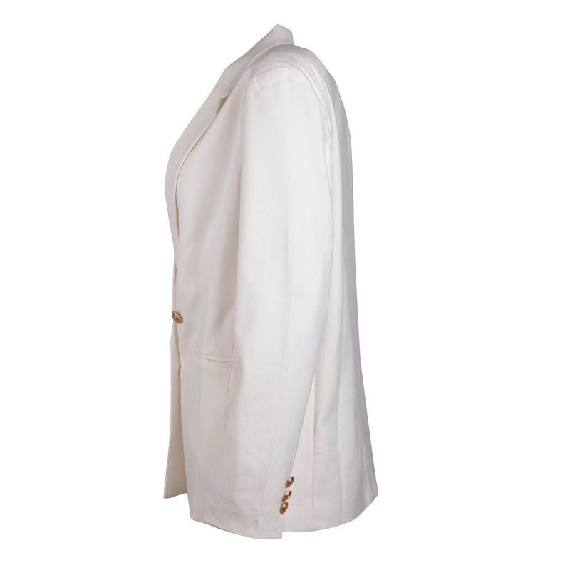 Атласный пиджак с золотыми пуговицами kyra ecru Женщина LA PETITE ETOILE