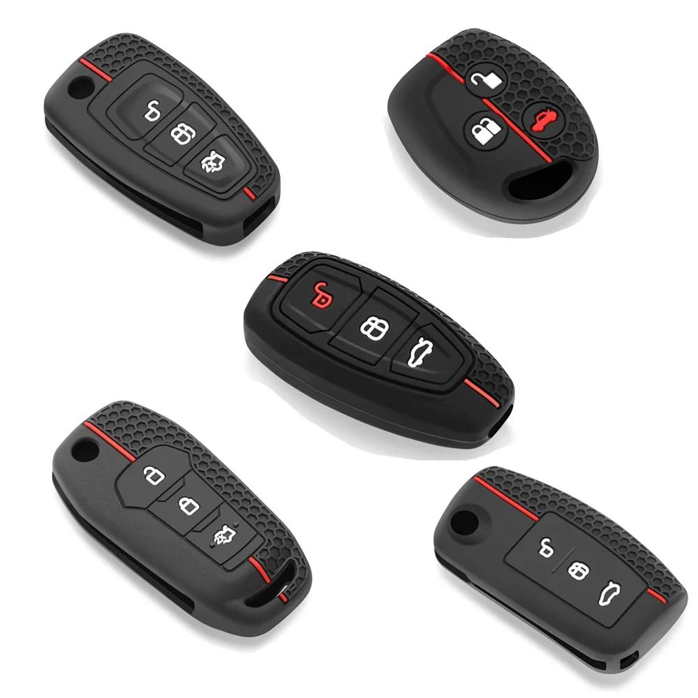 Silicone Remote Key Case Fob For Ford Focus Escape Kuga Mustang Edge Cover