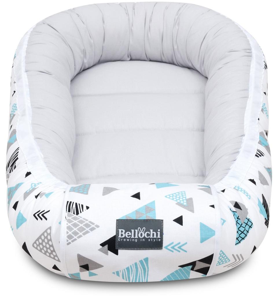 Bellochi Детская капсула для сна Baby Nest Pod для новорожденных — 100% хлопок — сертифицирован Oeko-TEX — 90x60x12 см — с защитными краями — tresor