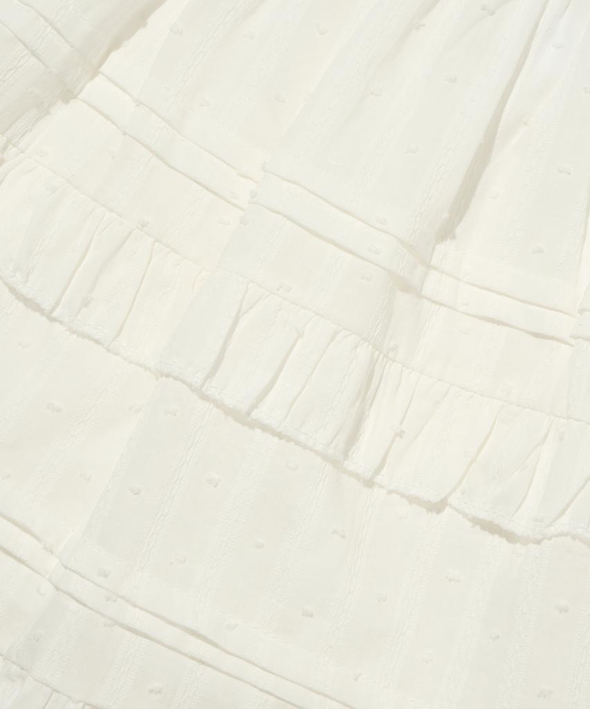 Road Road Lace Tiered Mini Skirt (Ivory)