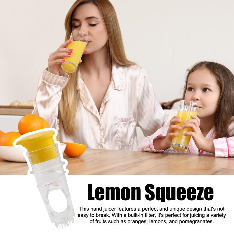 Manual Lemon Juicer Manual Fruit Juicer Squeezer Built-In Filter Manual Fruit Squeezer Screw Top Juice Squeezer for Pinics