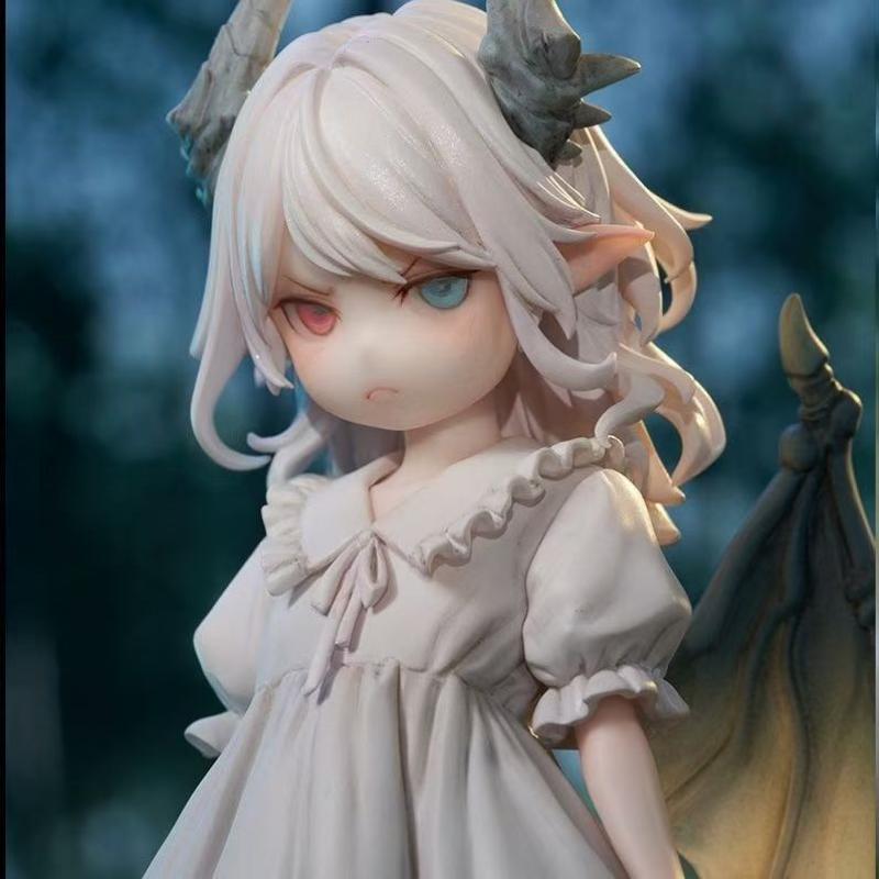 New High Quality Pretty Girl Light Nightmare Twin Life Angry Dragon Girl Little Hidden Handmade Desktop Ornament Toy Gift