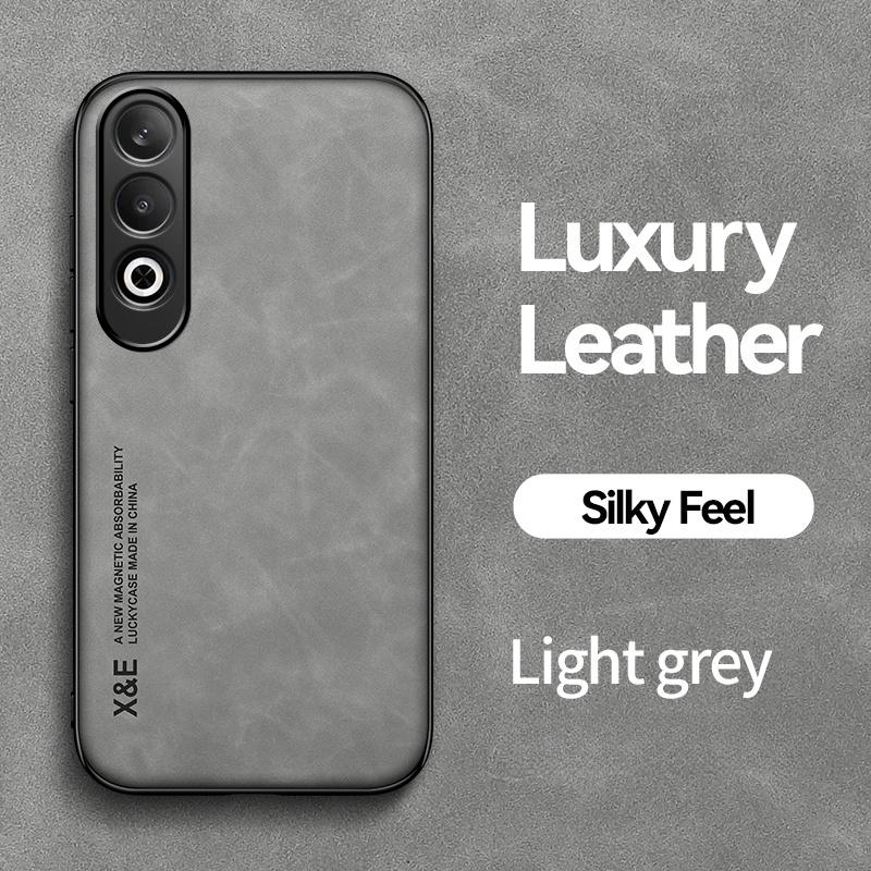 For OnePlus Nord CE4 5G Case With Metal Plate Phone Case for One Plus 1+ Nord CE 4 5G Luxury Magnetic Holder Leather Back Cover