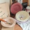 Высококачественная тарелка в стиле ins, простая цветная глазурь, керамическая бытовая высококачественная овощная паста
