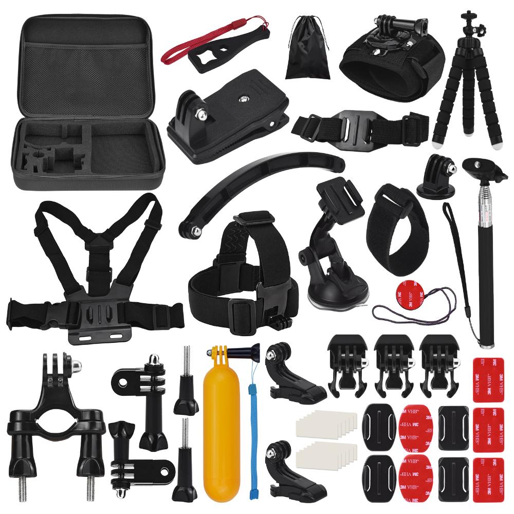PALO Комплект аксессуаров для экшн-камеры 50-в-1 Набор аксессуаров для спортивной камеры, замена GoPro DJI Action XIAOMI