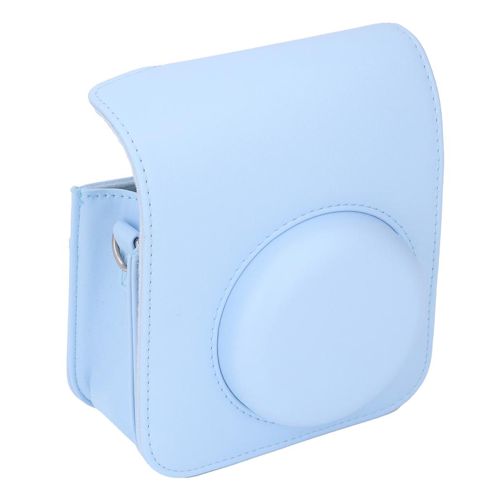 Instant Camera Case Portable Protective Storage Retro PU Leather Bag for Mini12 Photography Blue