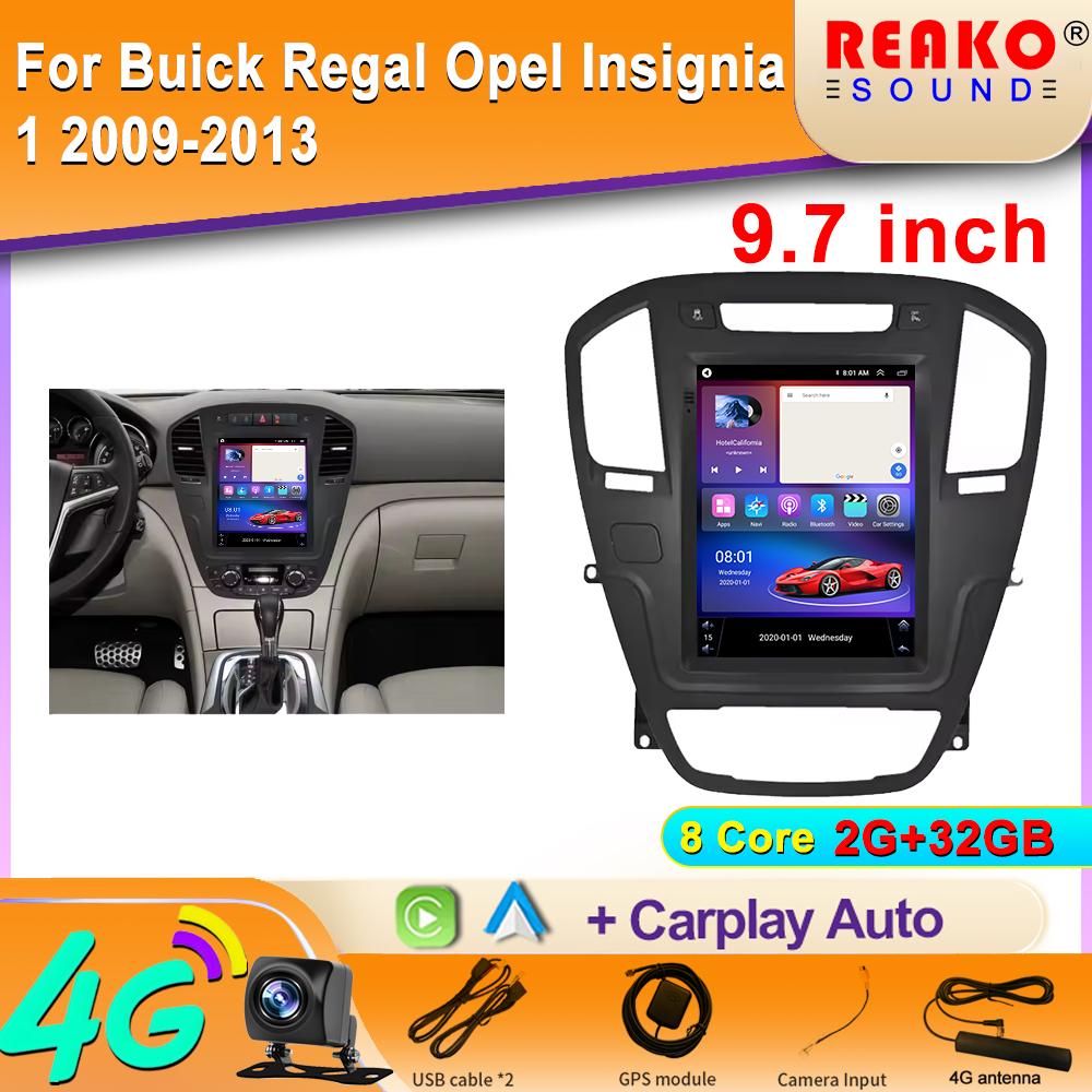 For Buick Regal Opel Insignia 1 2009-2013 Car Radio GPS Navigation Android Auto Multimedia Player Video Output 4G BT No 2din DVD