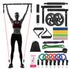 180lbs Resistance Band Kit Multifunctional Pilates Bar Kit Full Body Workout Equipment Exercise Bar