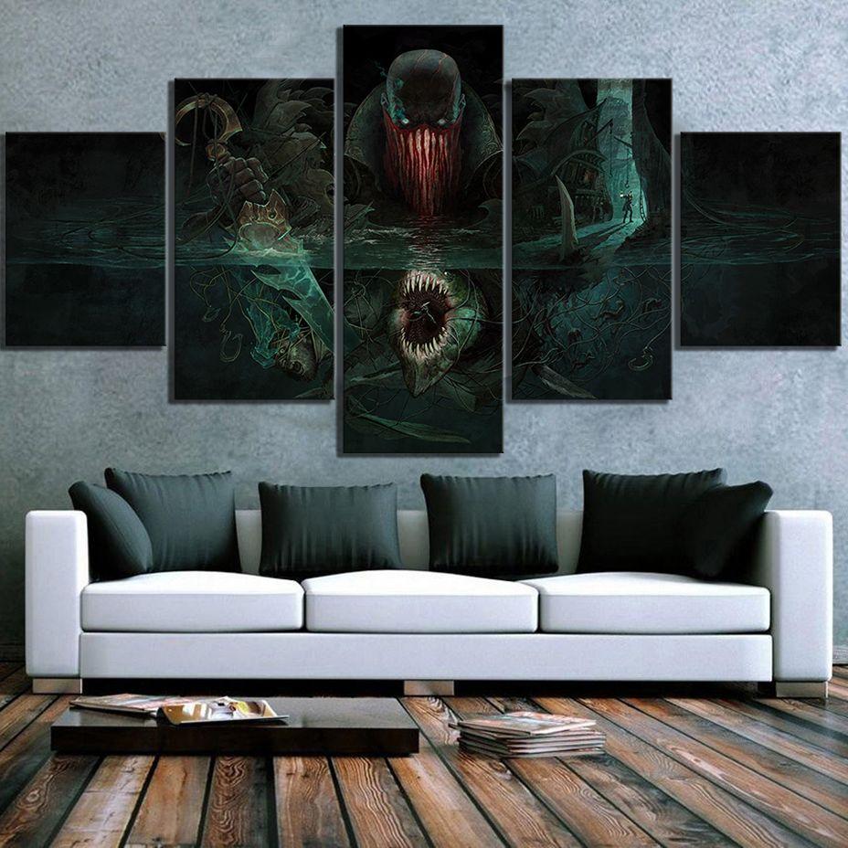 No Framed 5 Pieces Pyke The Bloodharbor Ripper Legends League Game Kids Wall Art Canvas Posters Pictures Paintings Home Decor