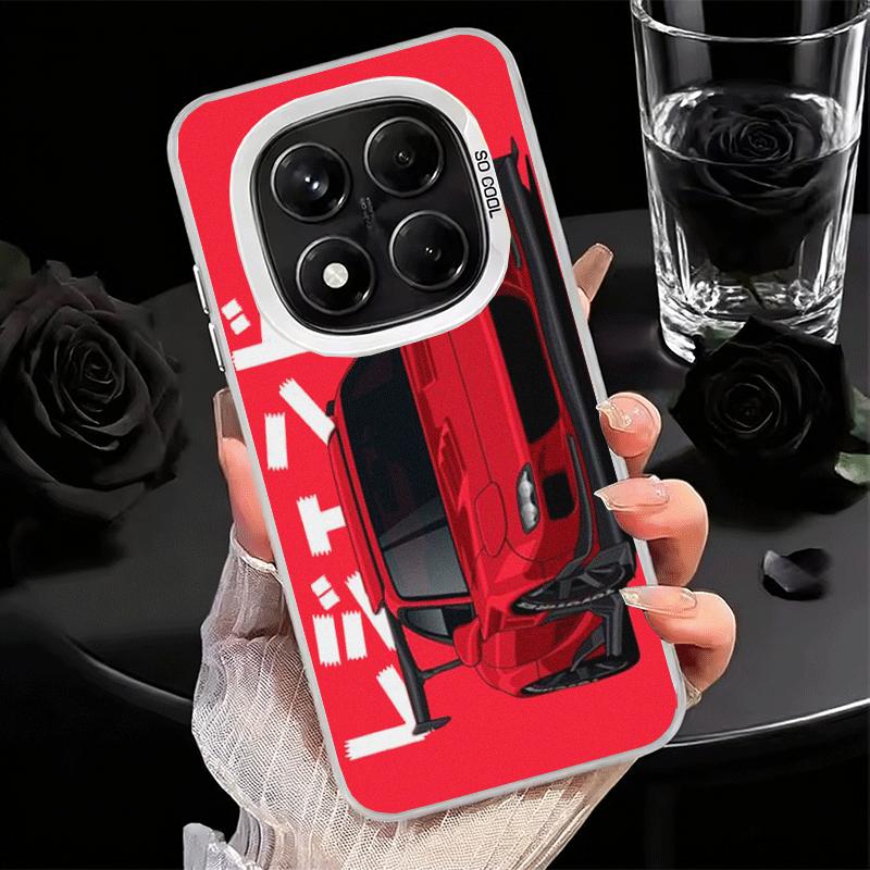 JDM Tokyo Drift Sports Car Soft Phone Case for Xiaomi Redmi Note 13 14 15 Pro Plus 12S 12 11S 11 11T 10S 10 Shockproof Cover Bac