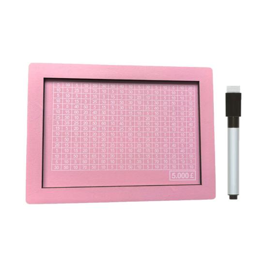 Деревянная копилка для денег, копилка для челленджа по накоплению денег с целью и цифрами, копилка со стираемым маркером для детей и взрослых