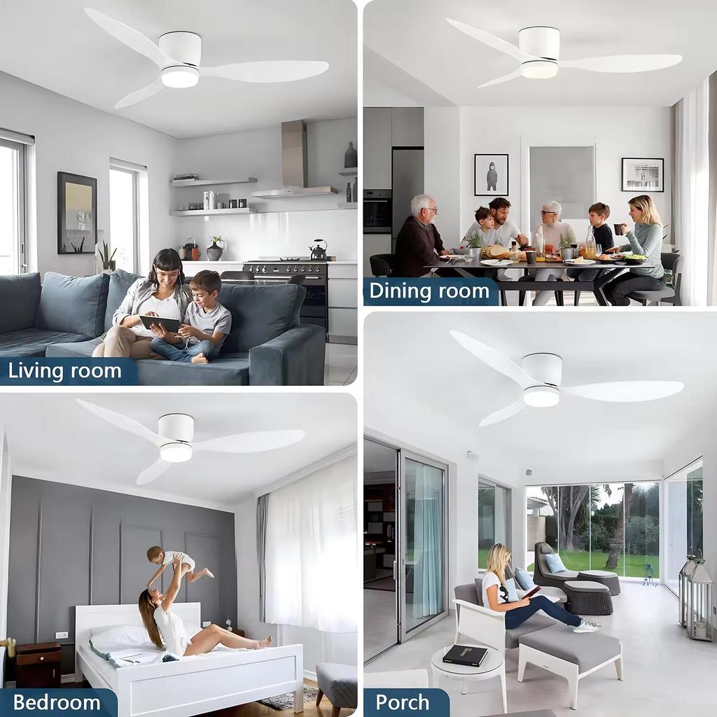 Small Ceiling Fan Mute Frequency Conversion Bedroom Fan Light Home Aisle Balcony Ceiling Fan
