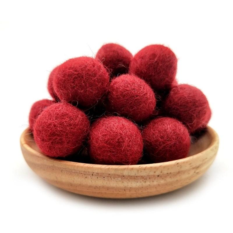 Шерстяной фетровый шар ручной работы, рождественские 10 шт., серьги, аксессуары, цветной меховой шар, сделай сам, помпоны, шар из шерстяной пряжи, 1,5 см