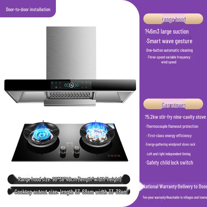 European Style High Suction Kitchen Range Hood: Top Mount T-Type with Automatic Cleaning.