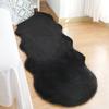 Irregular Fur Rug For Bedroom Plush Nordic Living Room Carpet Black Fluffy Home Floor Mats Kids Bed Room Bedside Ornaments Rugs
