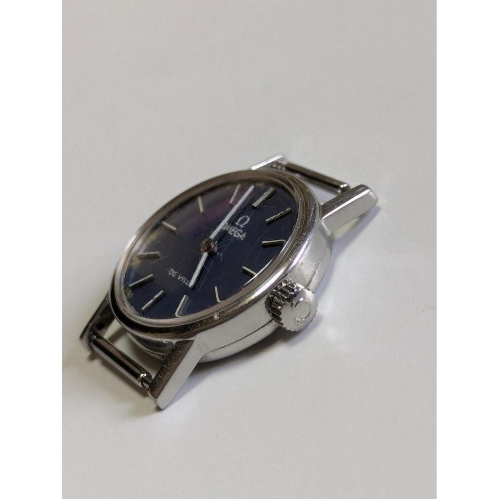 Б/у OMEGA De Ville Часы с ручным заводом ЧерныеС ремешком