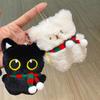 Милый мультяшный рождественский плюшевый кот кролик брелок кавайный мягкий кукольный брелок для ключей от машины рюкзак кулон украшение подарки