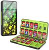 ATiC Soft Case for Switch OLED Card Storage Holds 24 Switch Games and 24 Micro SD Cards Game Card Storage Easy To Splatoon 3 Yellow Green
