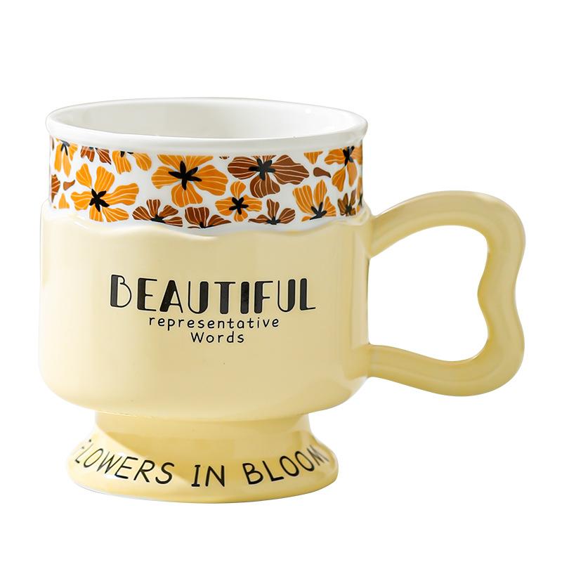 Ретро Кубок Кружка Легкая Роскошь Пара Европейская Керамическая Чашка для Молока Подарок Женский Дом Высокая Ценность Чашка для Воды