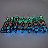 7pcs Metal Glow In The Dark Effect Dice Polyhedral DND Dice Set for Roleplay Game Hobbies Holiday Gift Dice Set