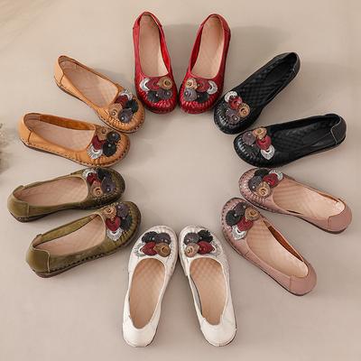 Мода Новые ретро балетки из коровьей кожи женские дизайнерские слипоны лоферы женские мелкие мокасины обувь босиком леди шикарные роскошные балетки