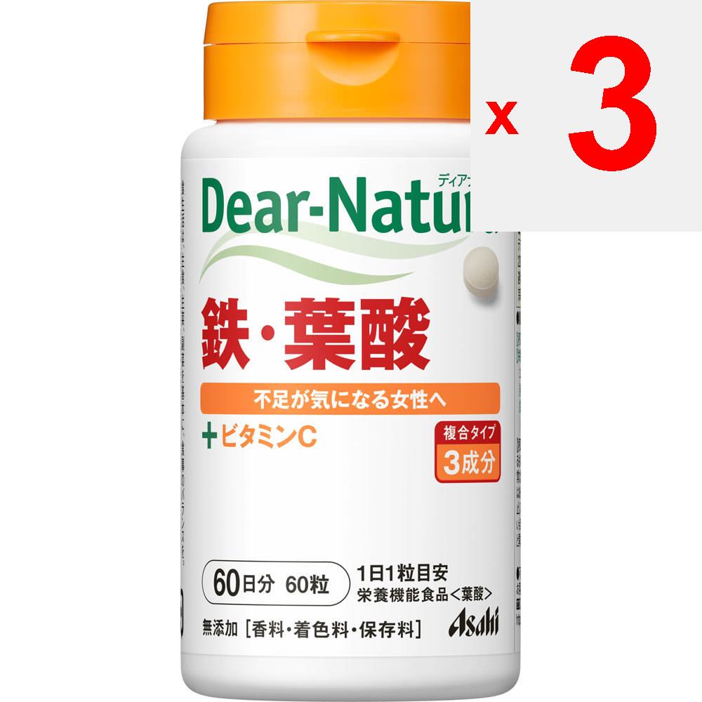 Asahi Dear-Natura Железо и фолиевая кислота 60 капсул Препараты железа Минералы Препараты железа
