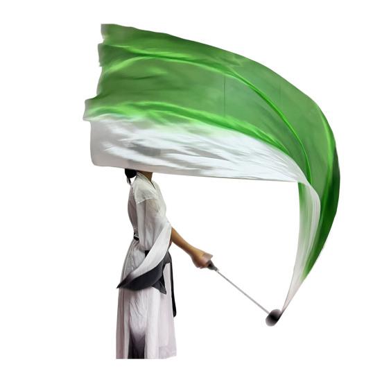 Пои для танца живота Вуаль из искусственного шелка Шар для пои Метательные шары Шарф Пои Лента Стример Разноцветная шелковистая лента