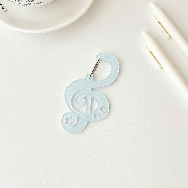 Карабин в форме ноты в горошек, альпинистская пряжка, акриловая пряжка конфетного цвета, брелок, многофункциональный крючок для ключей