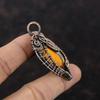 Подвеска Bumble Bee Jasper, медная проволока, обернутая в ювелирное изделие, дизайнерская медная подвеска, ювелирное изделие из драгоценных камней ручной работы, уникальная подвеска, проволочная подвеска для подарка