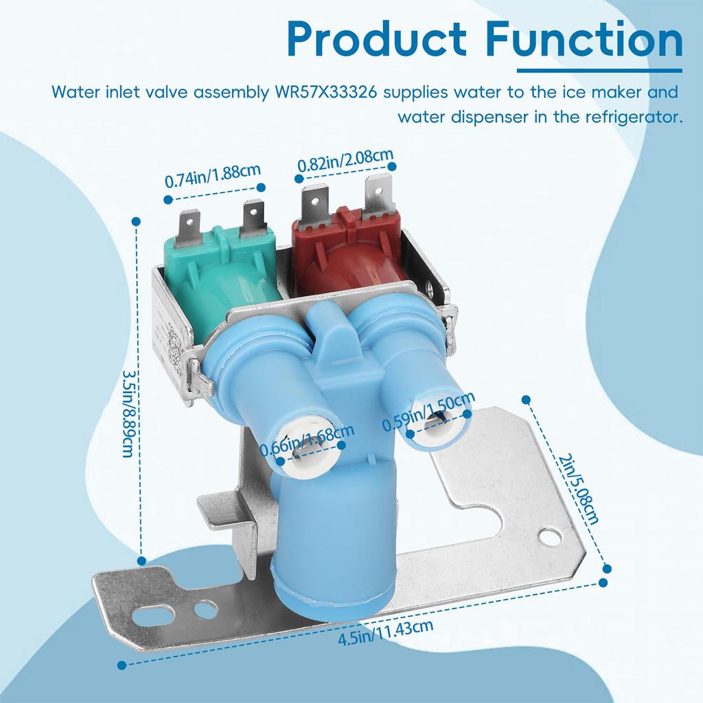 Деталь для управления потоком воды для холодильников Предотвращение протечек Эффективная установка Комбинация металла и пластика