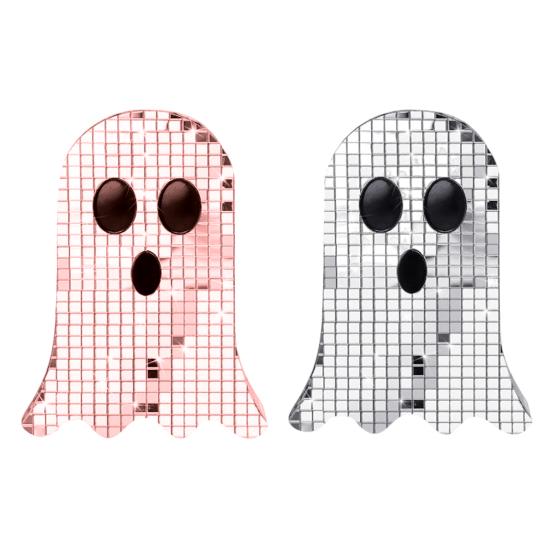 Disco Ghost Statue Shiny Mirror Ghost Figurine Dazzling Reflective Ghost Ornament for Home Parties Bars Halloween Decoration