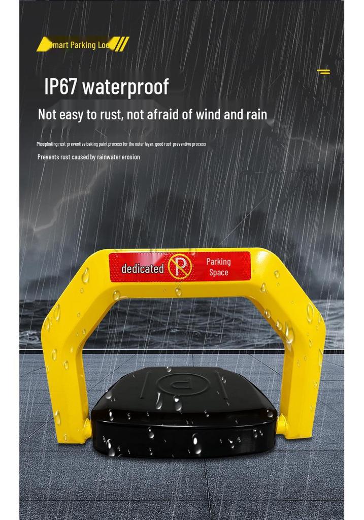 Smart Bluetooth-Enabled Waterproof Parking Space Lock with Remote Control and Sensor