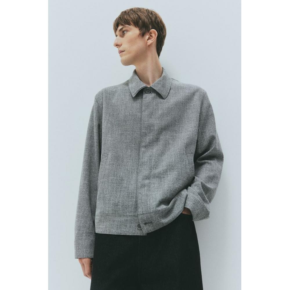 Куртка-рубашка HM Regular Fit Grey Melange
