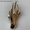 Golden Smooth Palm Brooch Large Shawl Clip Creative Party Jewelry  Men