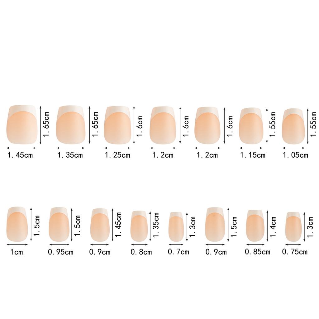 150 Pieces Diy Non-Marking Matte Nail Art Wearing Non-Marking White Classic Work In Progress French Fake Nail Nail Piece