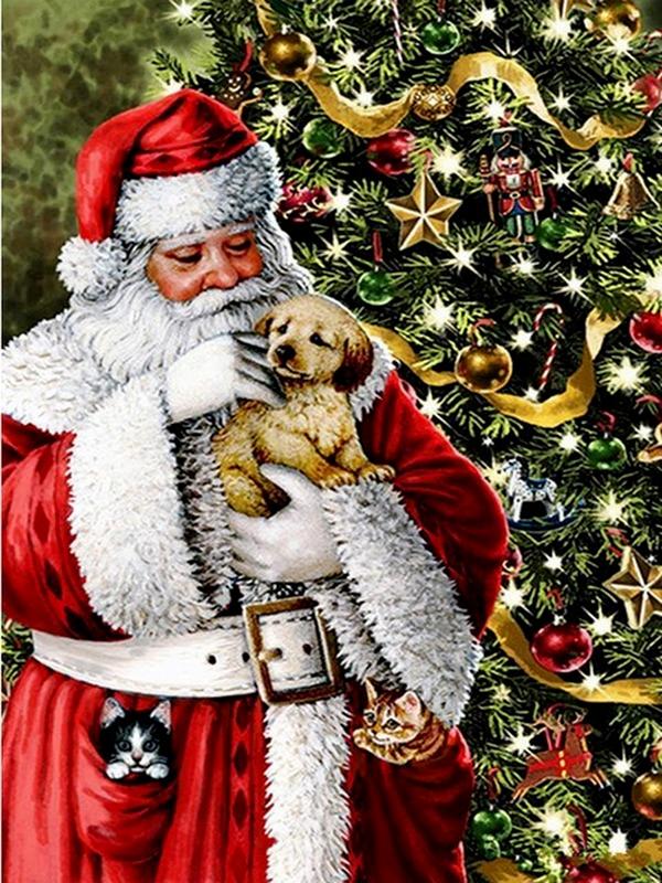 5D алмазная живопись Рождественское украшение дома подарок Алмазная мозаика Санта-картина Алмазная вышивка мультфильм вышивка крестиком