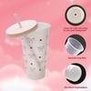 Бутылка для воды Kawaii, эстетический стакан для льда, кофе, сока, чая, симпатичные пластиковые стаканчики с бантом и крышкой-соломинкой, портативная бутылка для питья