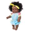 12 Inch Lovely Simulated Black Girl Doll African Baby Doll Kid   Toy Birthday Gift