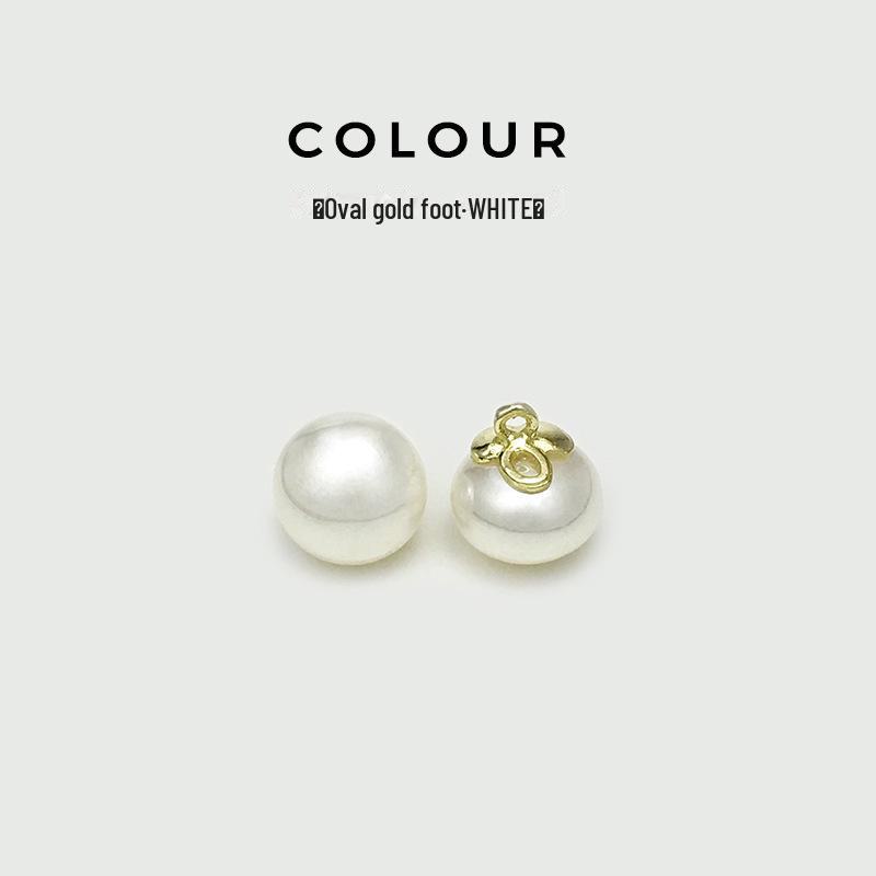 Круглые декоративные пуговицы для рубашки Cheongsam белого жемчуга