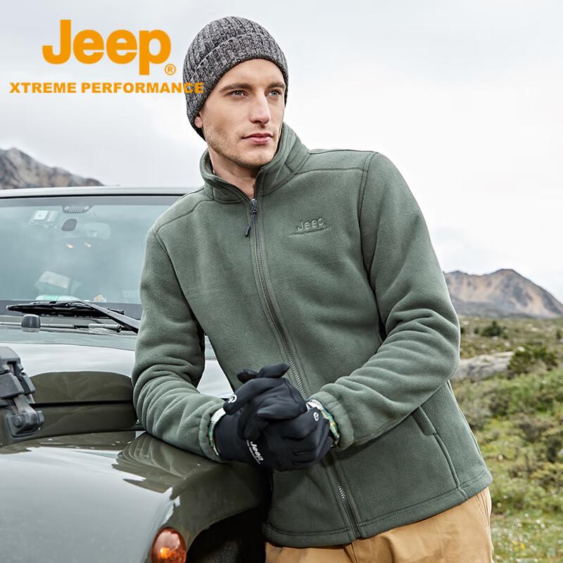 Jeep Мужская утолщенная флисовая куртка для активного отдыха