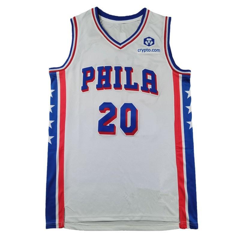 Mens Basketball Jersey 76ers 20 McCain Embroidered Training Tank Top Cotton