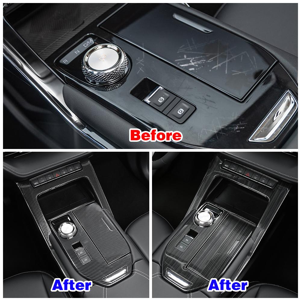 Для Haval H6 3-го поколения 2024 2024 Центральная консоль рычага переключения передач Панель коробки передач Рамка Отделка Наклейка из нержавеющей стали Изменение цвета Крышка