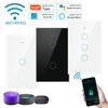 Tuya WiFi Smart Light Switch 1/2/3 Gang Сенсорный выключатель без нейтральной линии Управление по стандарту США с помощью приложения Работает с Alexa Google Home