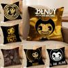 Game Bendy and the Ink Machine-M Pillow Case Silky Elegant Comfort Sofa Bed Invisible Zipper Beach Pillowcase