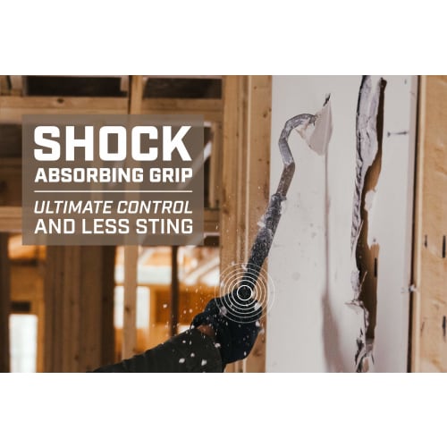 Spec Ops SPEC-D30PRY Tools 30-inch Wrecking Crowbar with Teardrop Nail Puller and Prybar End, High Carbon Steel, 3% Donation To Veterans, Black/Tan