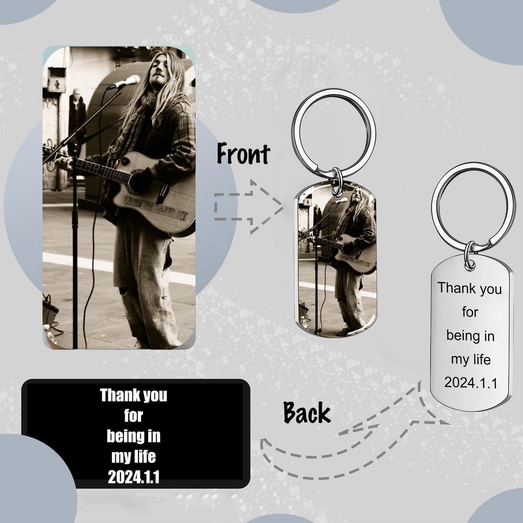 Эпоксидная цветная печать - персонализированная надпись на заказ из нержавеющей стали металлический брелок