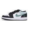 Air Jordan 1 износостойкие нескользящие низкие винтажные баскетбольные кроссовки мужские Черный Белый Зеленый 553558-131(Команда85-)