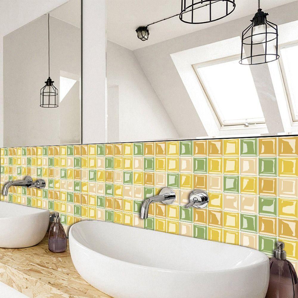 10 шт. ПВХ мозаичные плитки настенные наклейки 10x10 см кирпичные плитки наклейки спальня