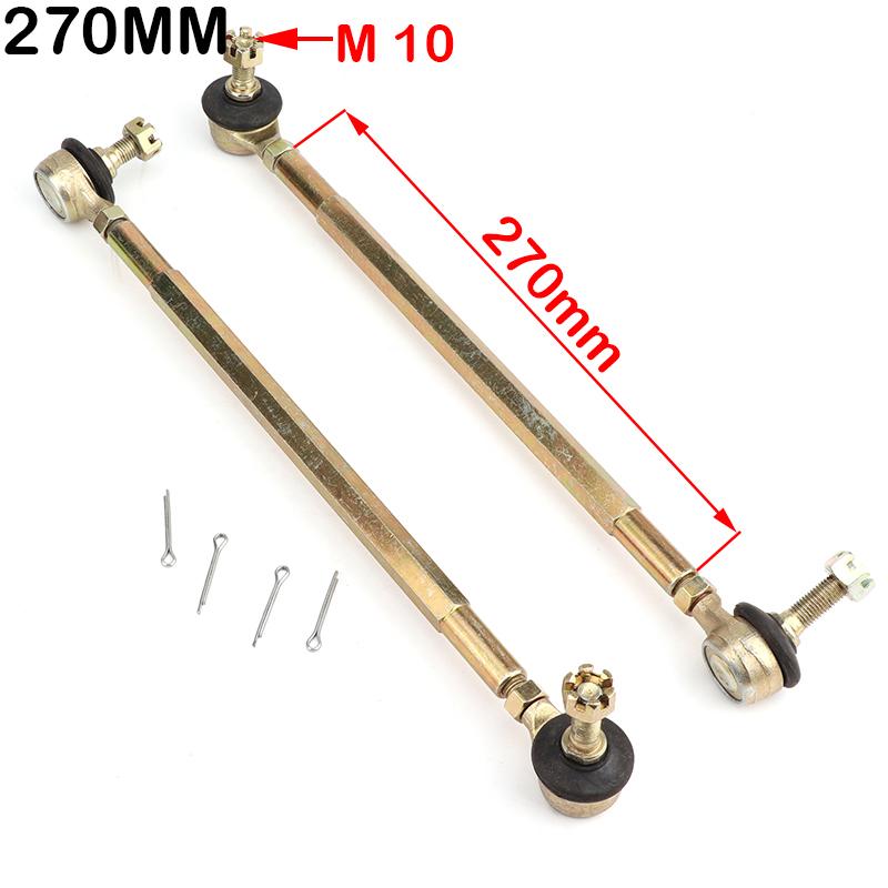 1 Pair 100mm-330mm Steering Tie Rod Assembly M10 Ball Joint End Kit For 50cc-250cc ATV Quad Go Kart UTV Buggy 4 Wheeler Parts
